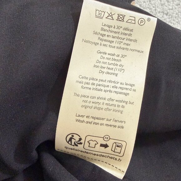 NWT Sézane Carolina Floral Black Skirt Size 46 100% Viscose Made In Portugal - Picture 7 of 13